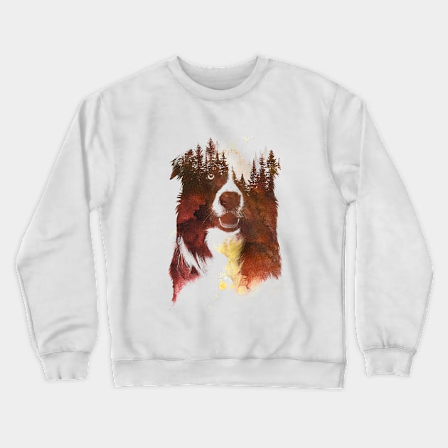 One Night In The Forest Crewneck Sweatshirt by astronaut